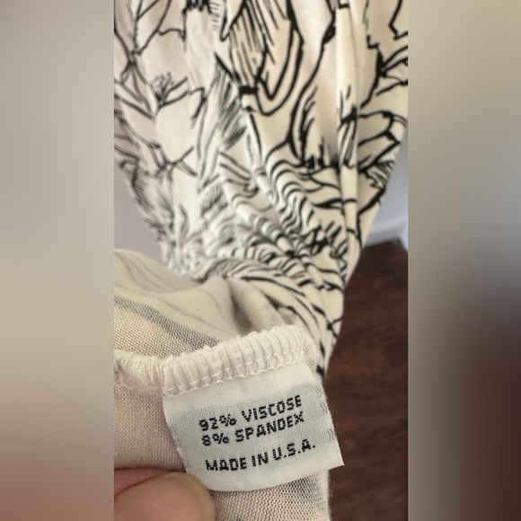 Bryn Walker Chelsea Jersey Knit Tulip Dress Floral Artsy Lagenlook Stretch Small - Picture 10 of 13